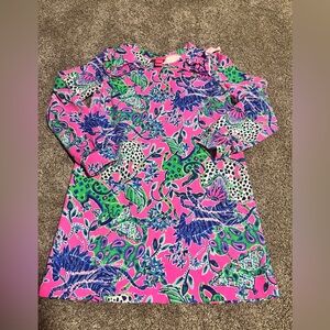 Girls Lilly Pulitzer Dress Pink Green Size 6-7 years NWOT